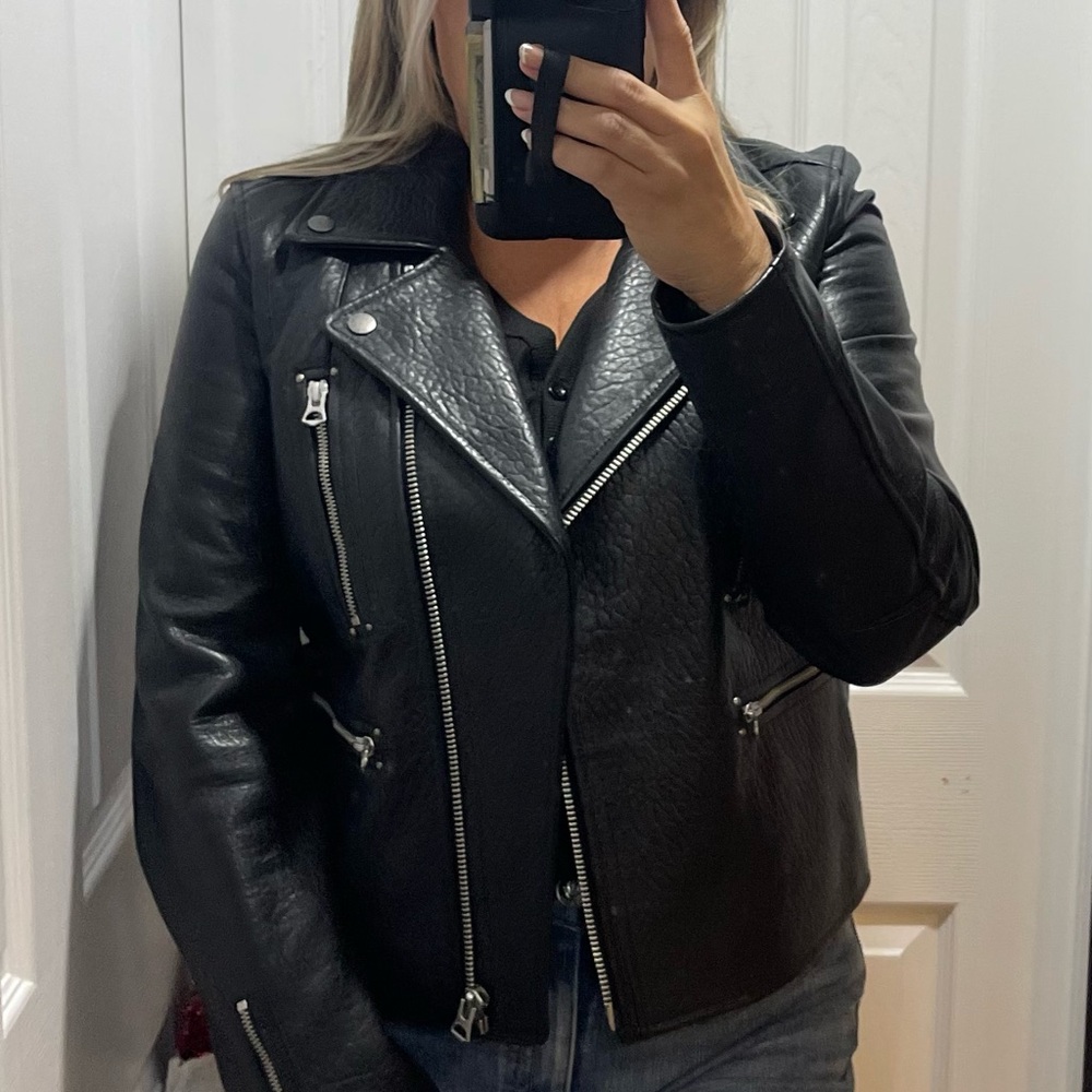 rag & bone Black Leather Jacket - Picture 5 of 6